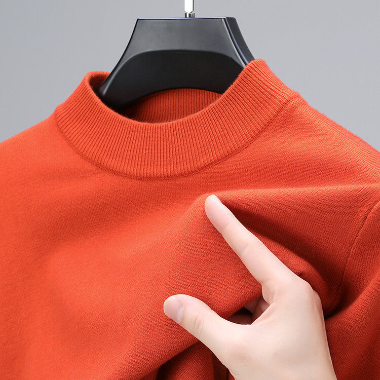 Men's Mock Neck Knit Sweater