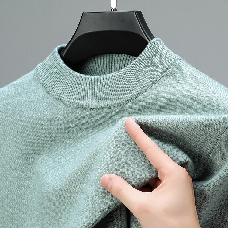 Men's Mock Neck Knit Sweater