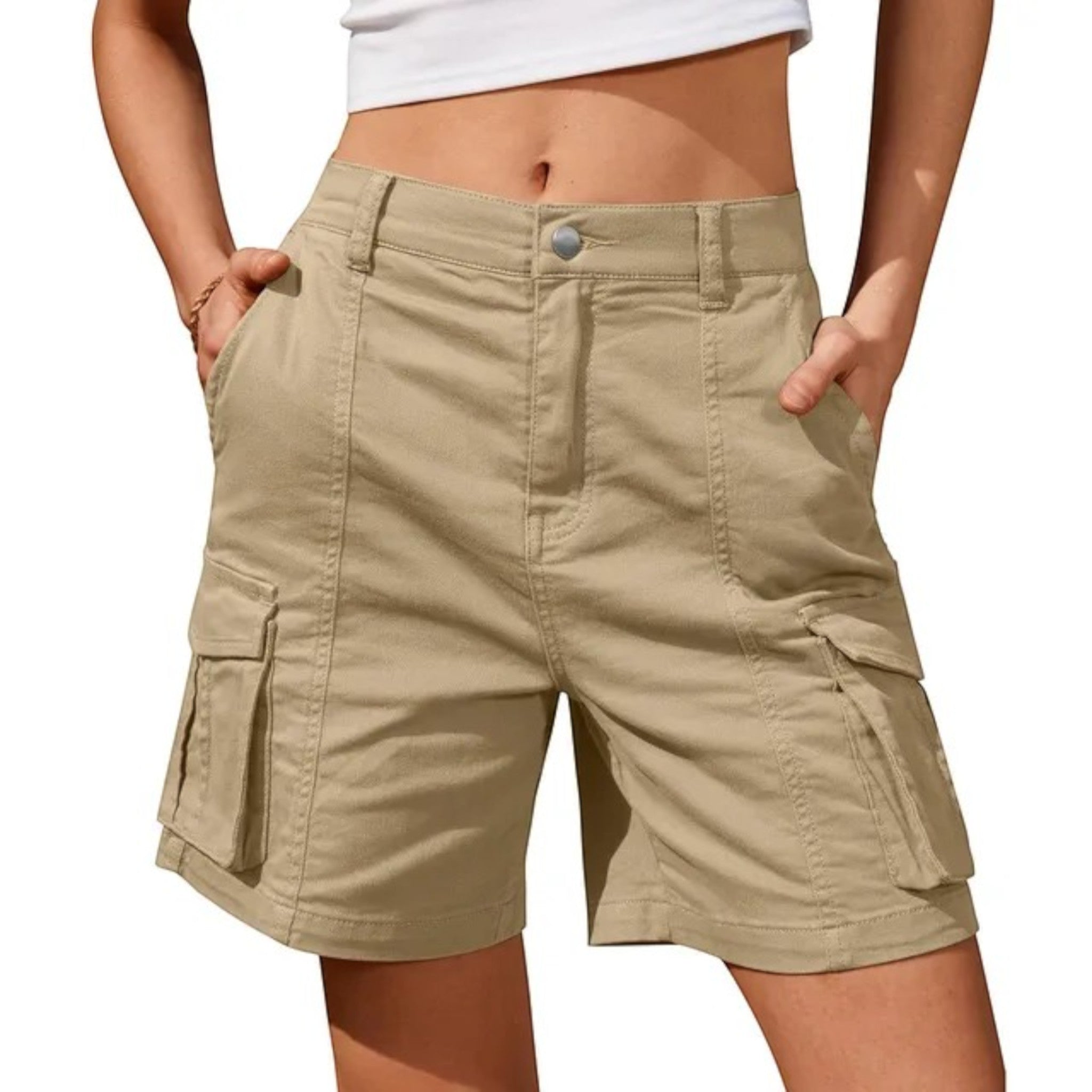 Women’s Mid-Rise Cargo Shorts