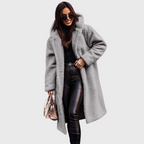 Women’s Textured Hooded Longline Coat