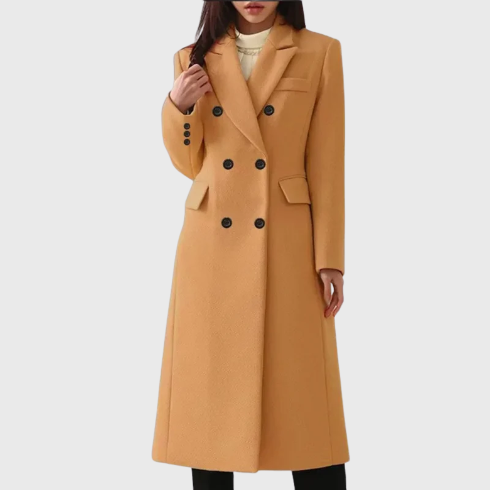 Women’s Tailored Double-Breasted Long Coat