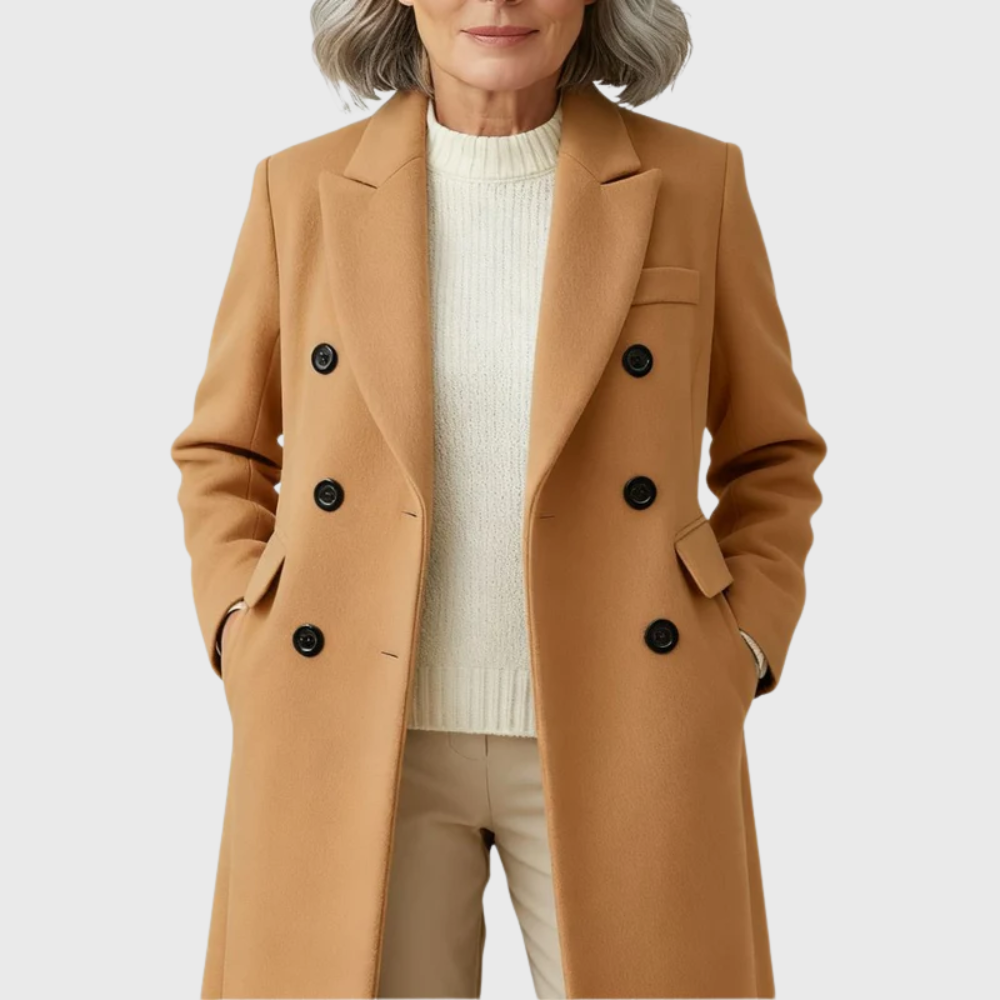 Women’s Tailored Double-Breasted Long Coat