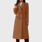Women’s Tailored Double-Breasted Long Coat