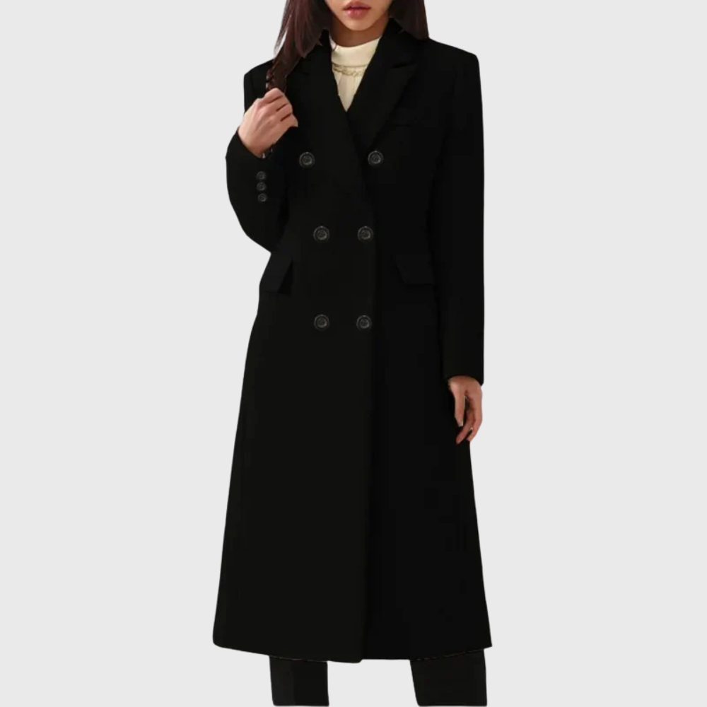 Women’s Tailored Double-Breasted Long Coat