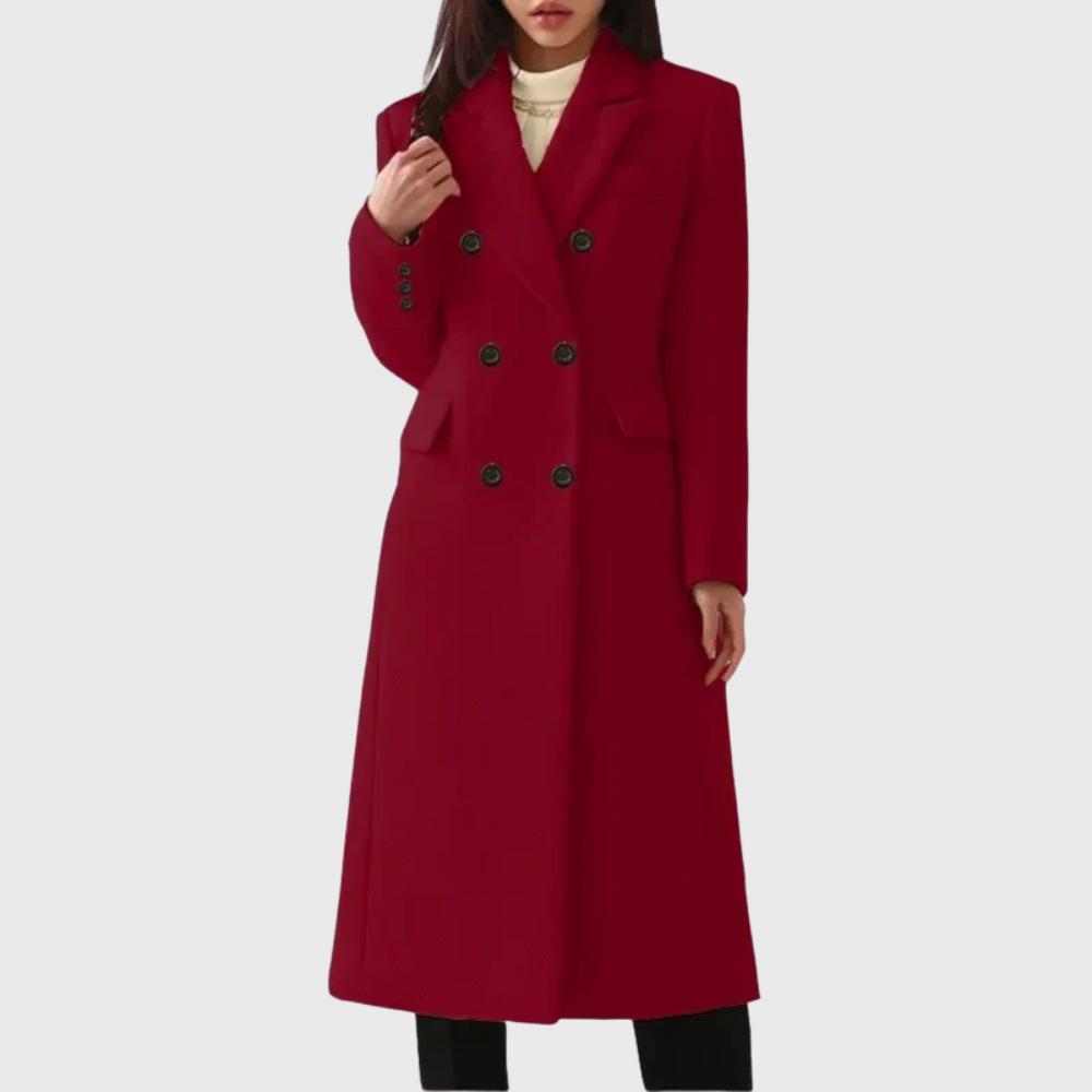 Women’s Tailored Double-Breasted Long Coat