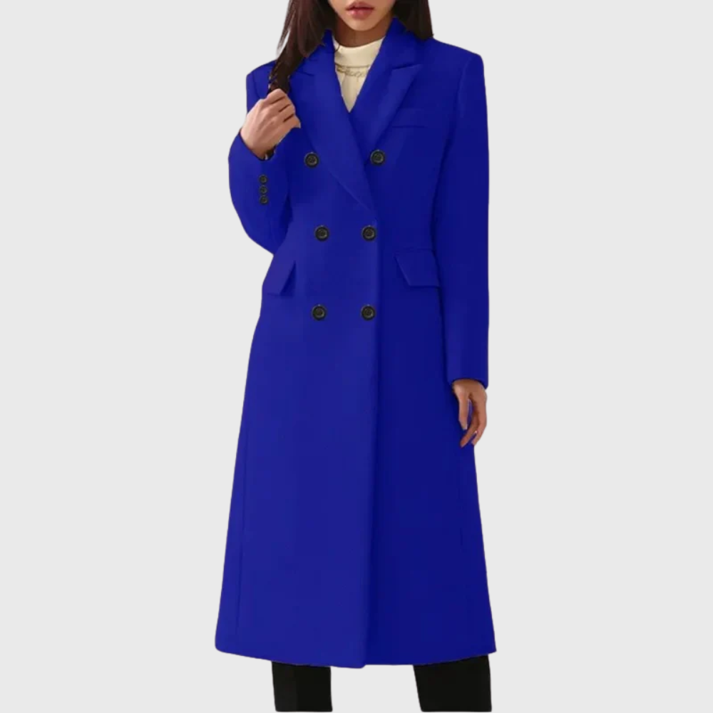Women’s Tailored Double-Breasted Long Coat