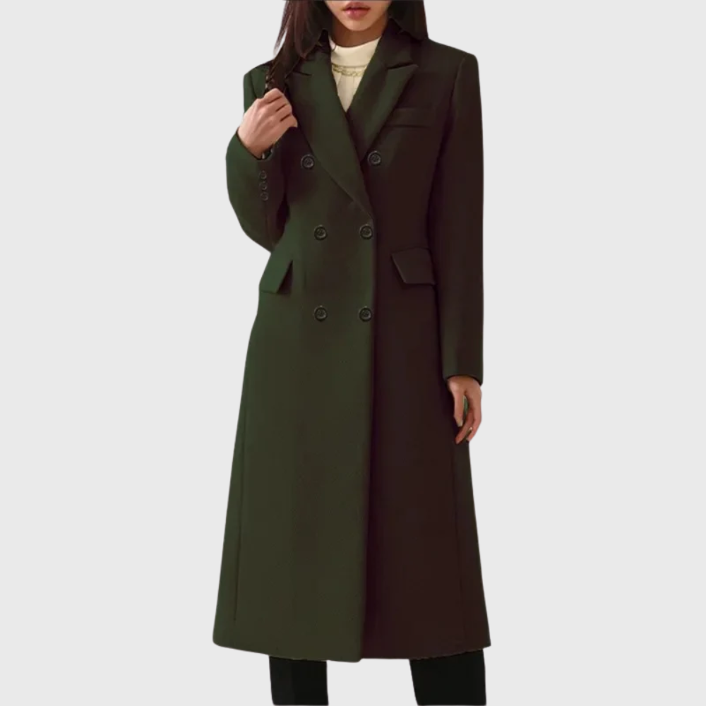 Women’s Tailored Double-Breasted Long Coat