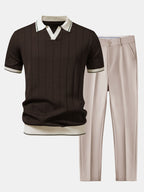 Men's Smart Casual Polo Set