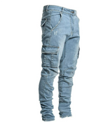 Men’s Slim Fit Stacked Cargo Jeans