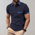 Men's Contrast Trim Pocket Polo