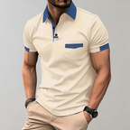 Men's Contrast Trim Pocket Polo