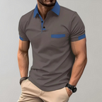 Men's Contrast Trim Pocket Polo