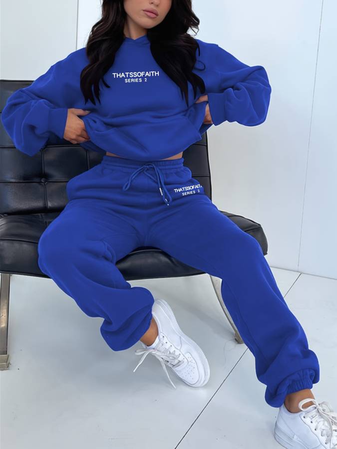 Women's Two-Piece Hoodie and Jogger Pants Set