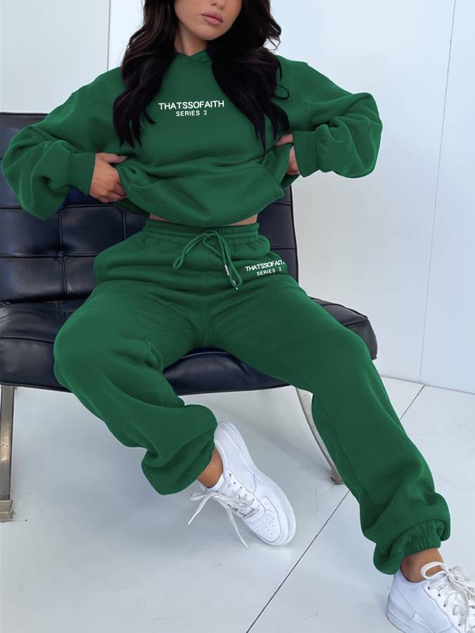 Women's Two-Piece Hoodie and Jogger Pants Set