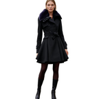 Women’s Double-Breasted Belted Winter Coat