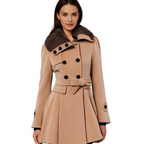 Women’s Double-Breasted Belted Winter Coat