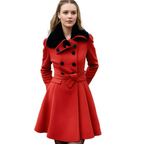 Women’s Double-Breasted Belted Winter Coat