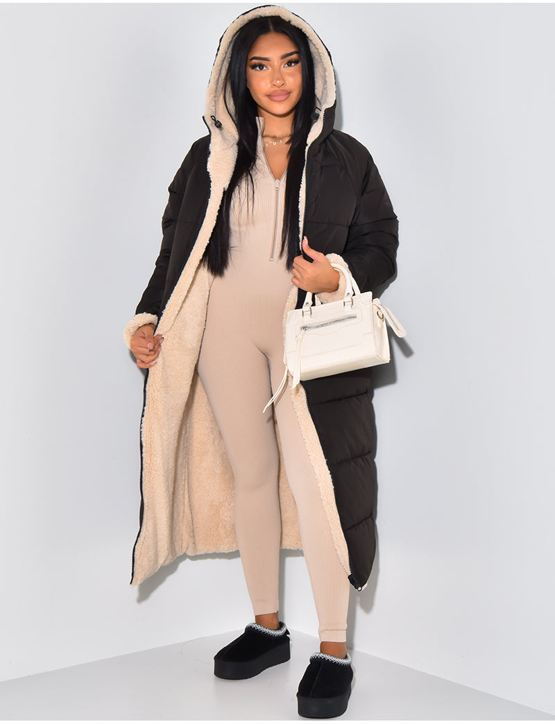 Women’s Long Hooded Quilted Jacket