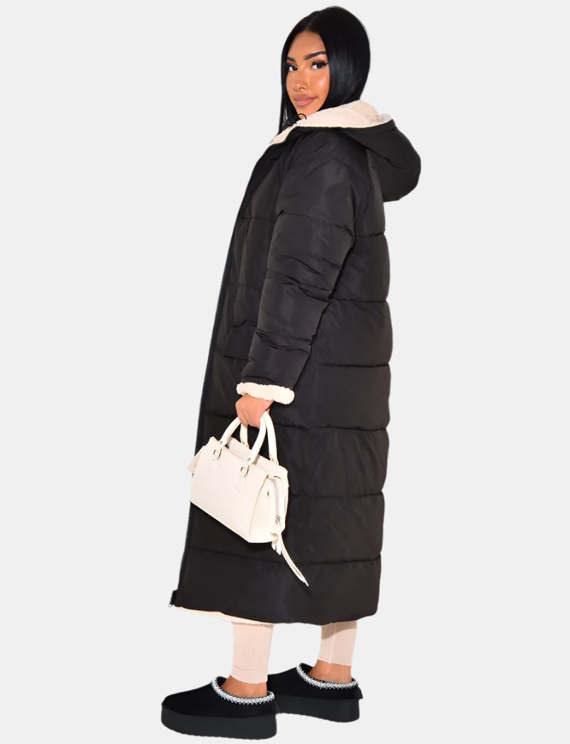 Women’s Long Hooded Quilted Jacket