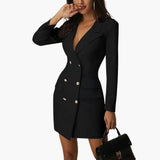 Women's Long Sleeve Blazer Dress