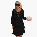 Women's Long Sleeve Tiered Dress
