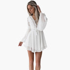 Women's Boho Lace Mini Dress