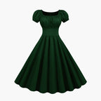 Women's Square Neck Puff Sleeve Dress