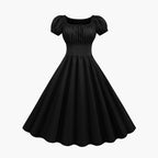 Women's Square Neck Puff Sleeve Dress