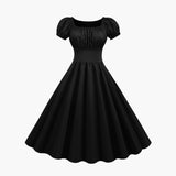 Women's Square Neck Puff Sleeve Dress