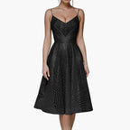 Women's Embellished V Neck Midi Dress