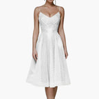 Women's Embellished V Neck Midi Dress