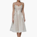 Women's Embellished V Neck Midi Dress
