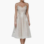 Women's Embellished V Neck Midi Dress