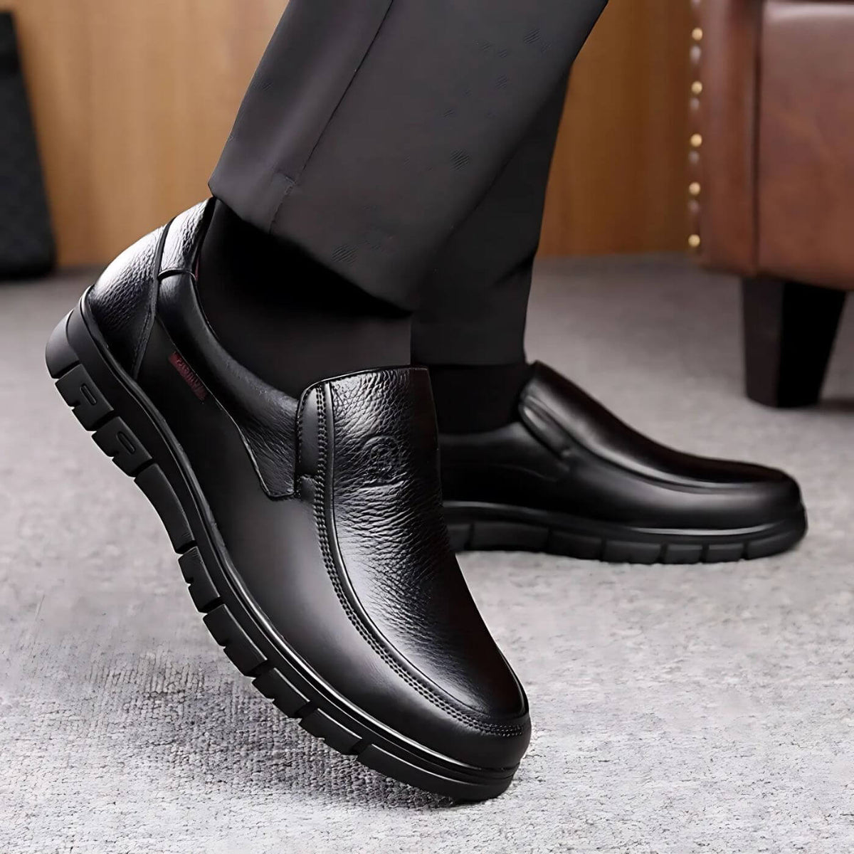 Men's Slip-On Loafers with Chunky Soles