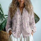 Women's Floral Button Front Tunic