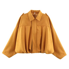 Women's Oversized Zip Front Bomber Jacket