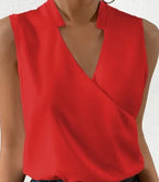Women's Sleeveless Wrap Blouse