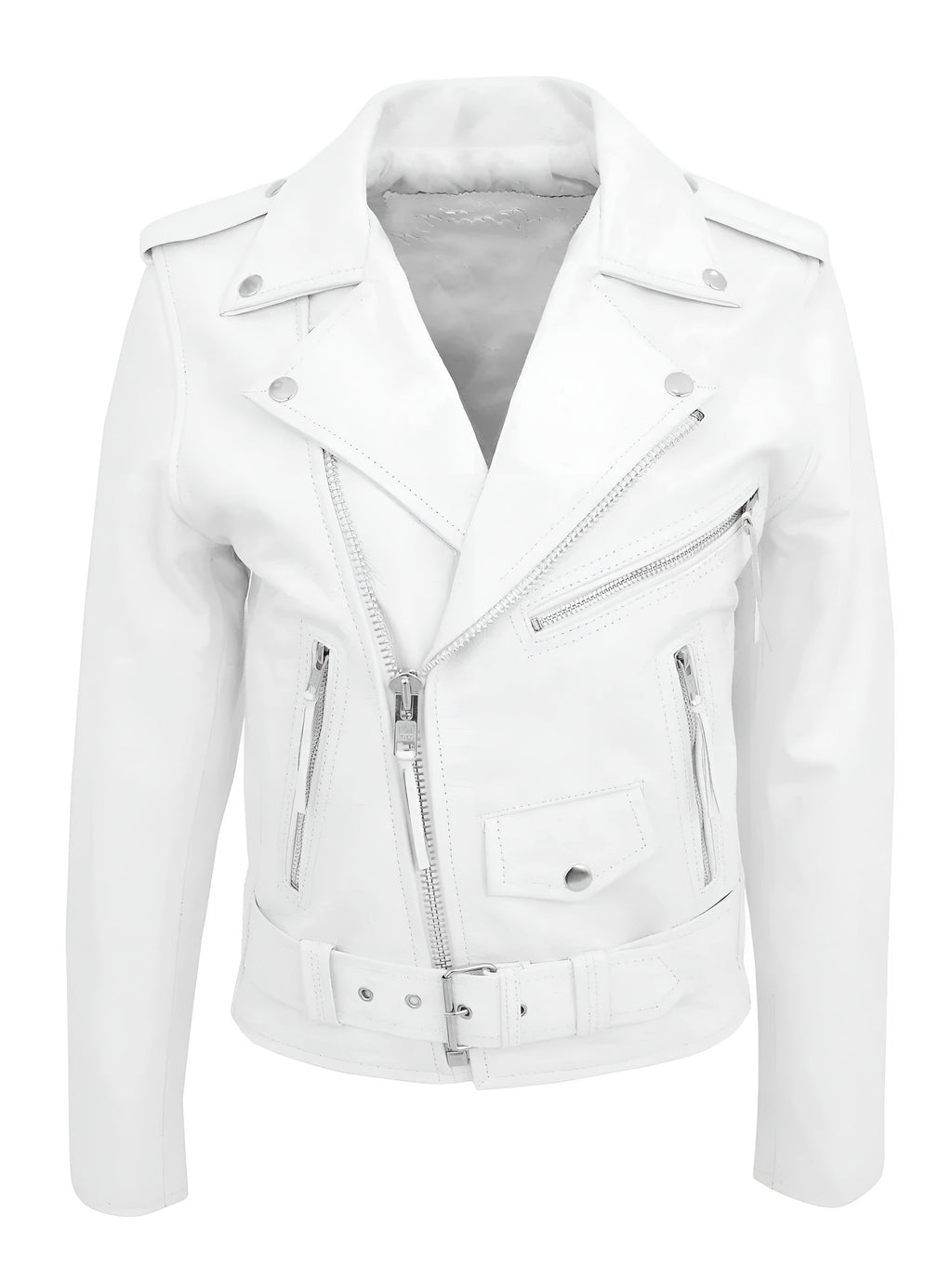 Men's Biker Jacket with Asymmetric Zip