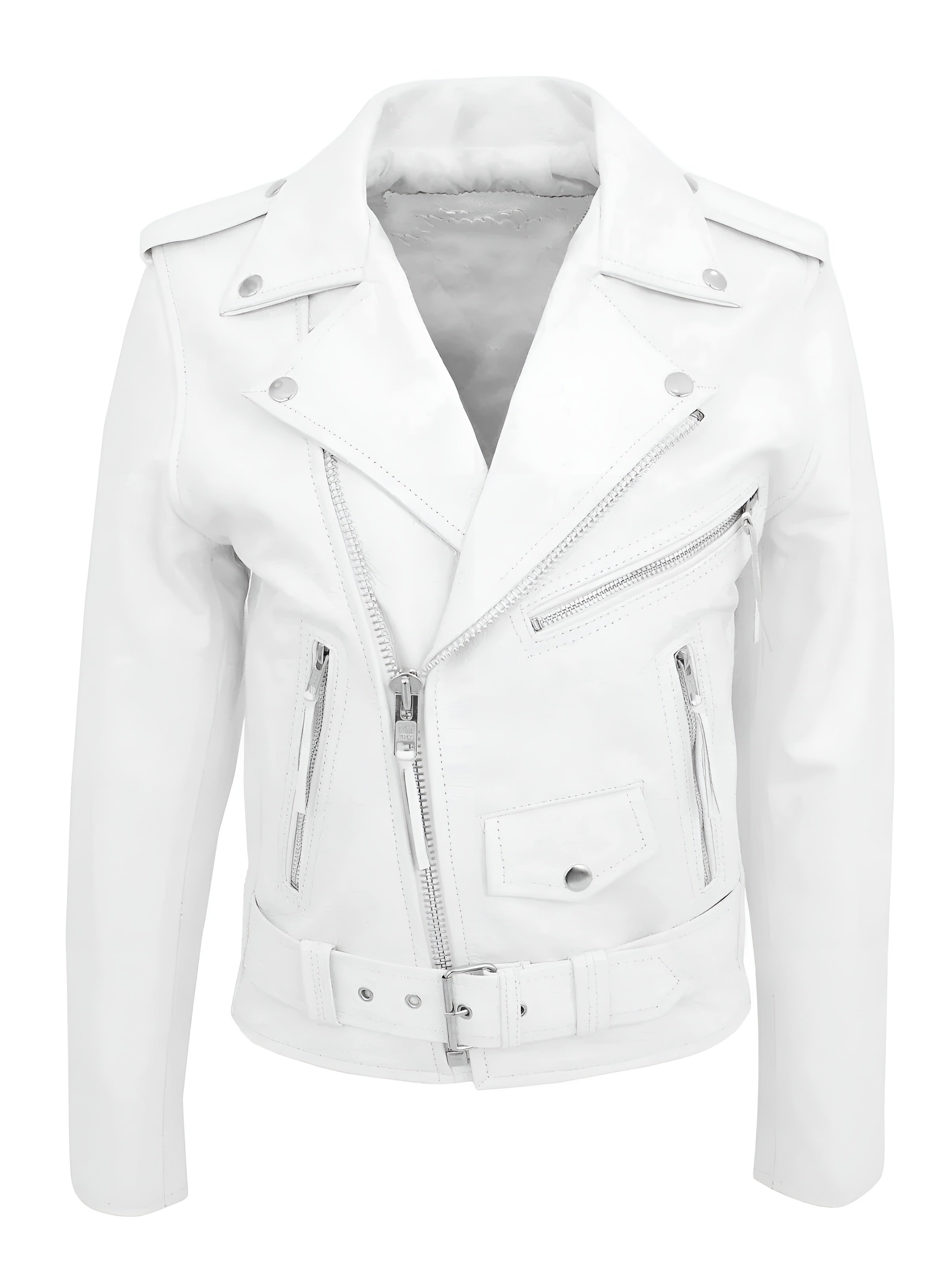 Men's Biker Jacket with Asymmetric Zip
