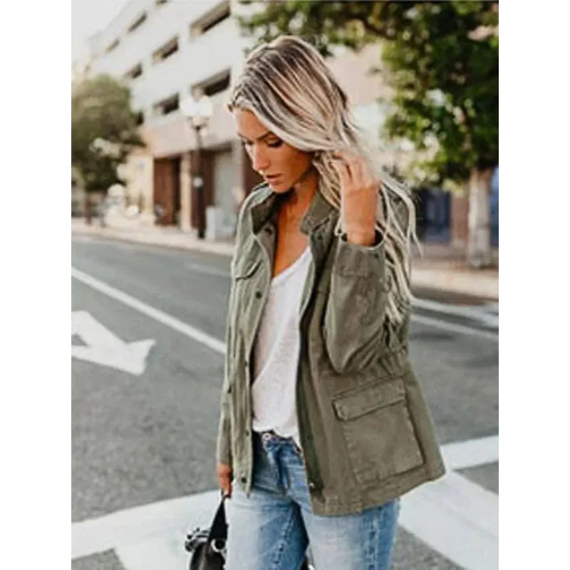 Women’s Army Jacket with Utility Pockets