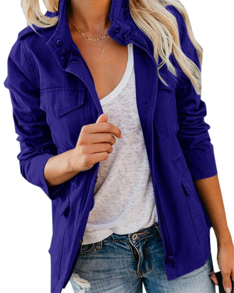 Women’s Army Jacket with Utility Pockets