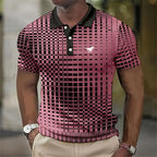 Men's Geometric Pattern Polo