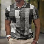 Men's Geometric Print Polo Shirt