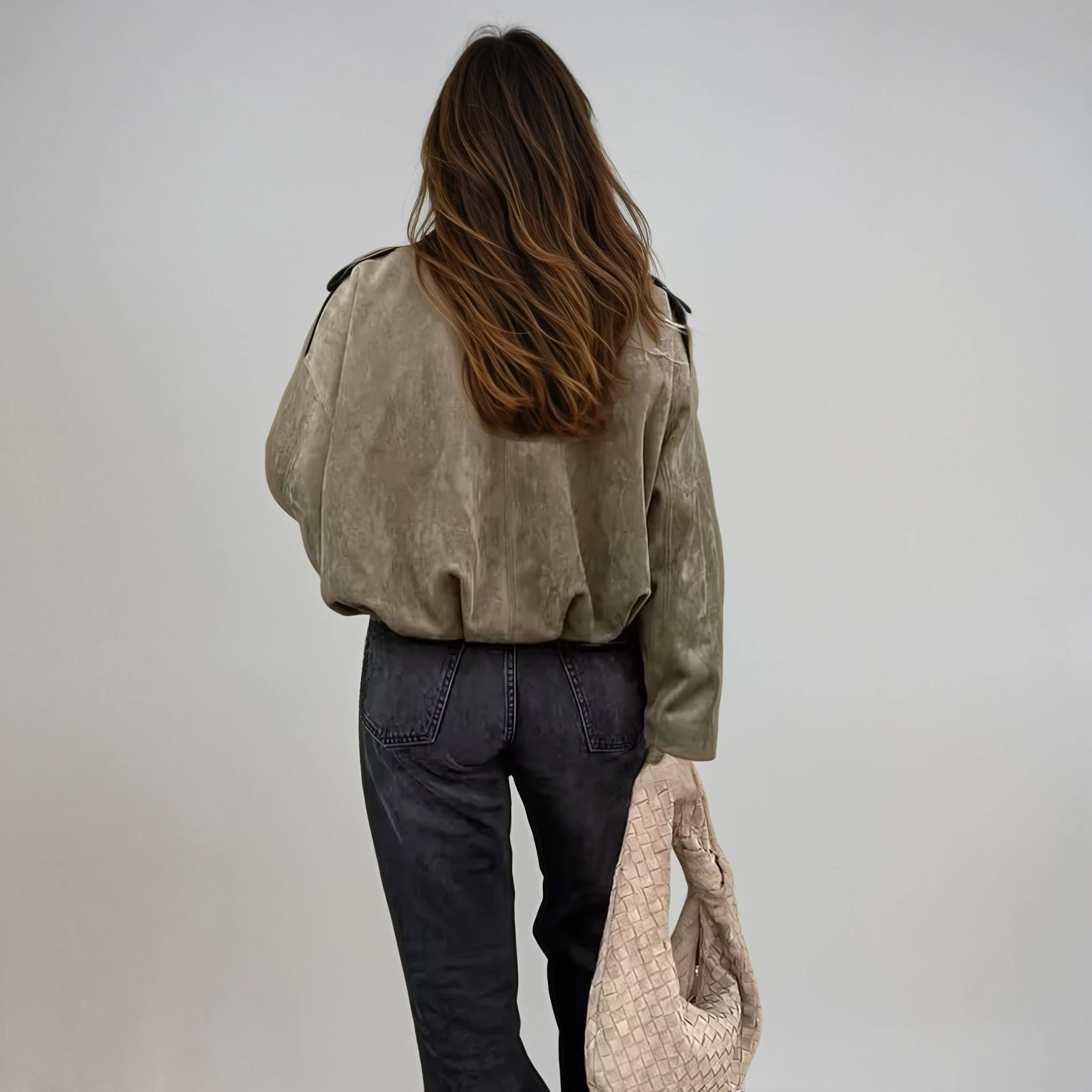 Women's Oversized Zip Front Bomber Jacket