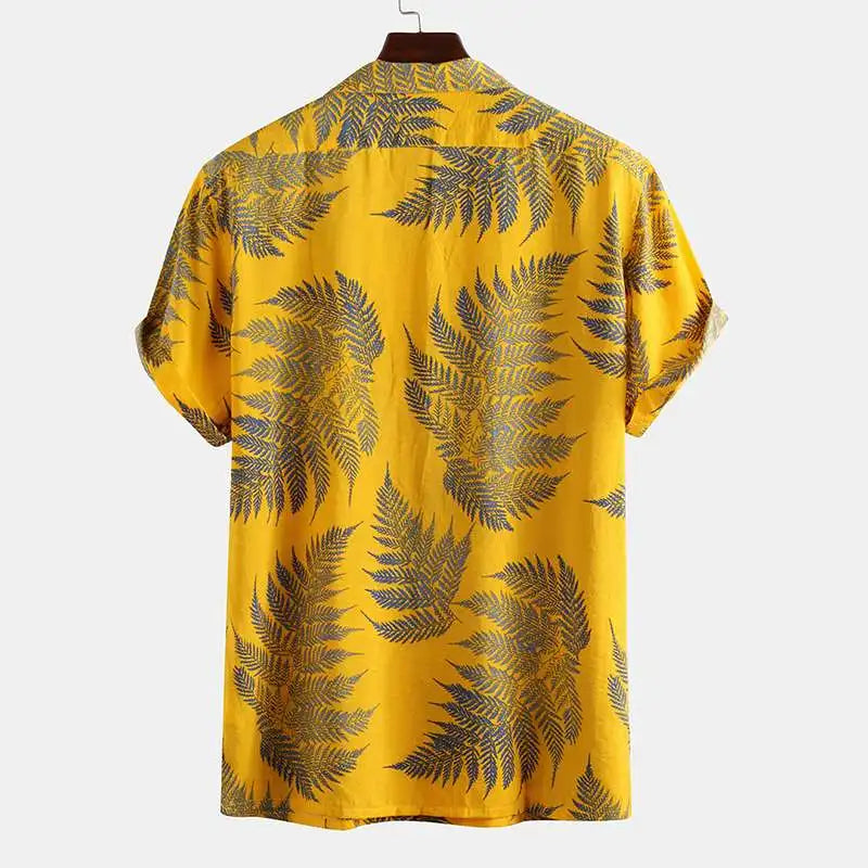 Men's Tropical Print Short Sleeve Shirt