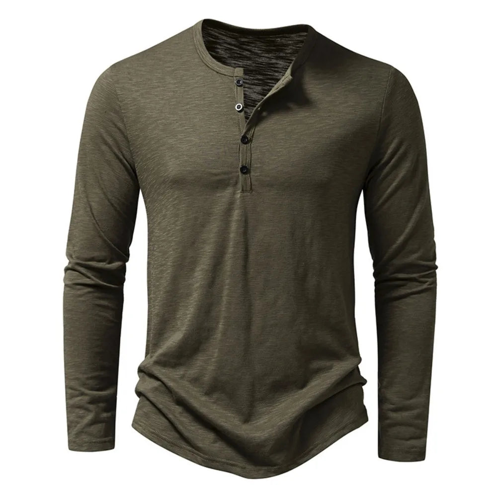 Men’s Long Sleeve Henley Shirt