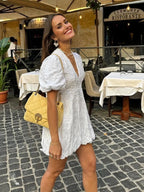 Women's Puff Sleeve Mini Dress