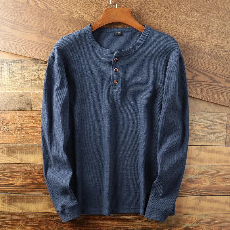 Men's Long Sleeve Henley Shirt