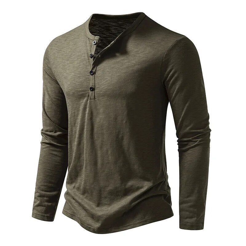 Men’s Long Sleeve Henley Shirt