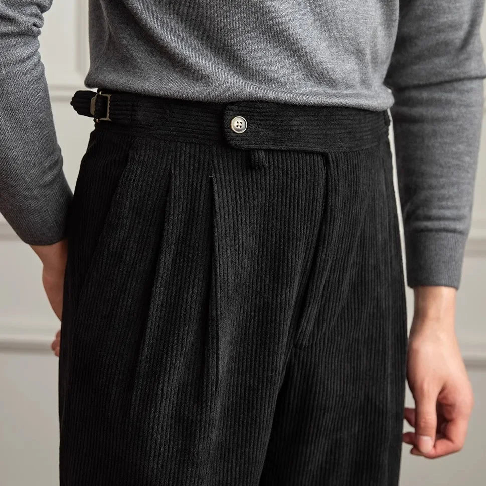 Men's Pleated Cuffed Dress Pants
